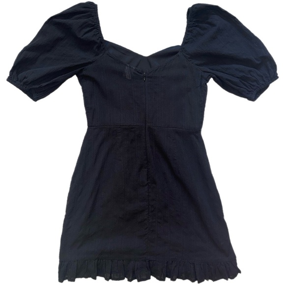 Melrose and Market Black Mini Dress with Puff Sleeves - Picture 4 of 7